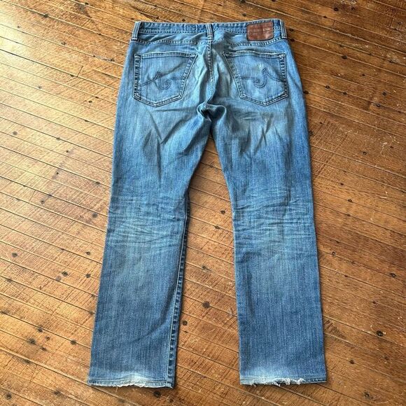 Adriano Goldshmeid The Graduate distressed tailored leg 33x30 jeans - Picture 6 of 7